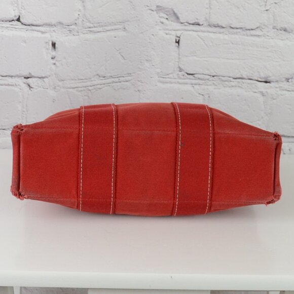 HERMES Vintage Small Red Canvas Fourre Tote - Project Bag - Picture 5 of 12